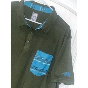 The North‎ Face Men's XXL Shirt Olive Performance Polo 2XL Fast Shipping!
